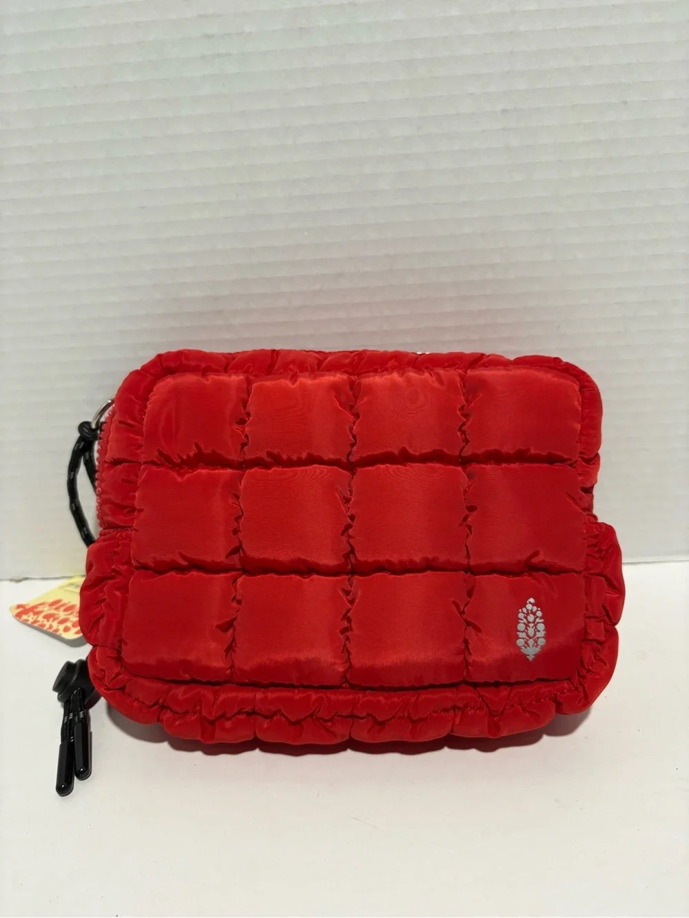 FP Movement by Free People Red Quilted Puffer Cosmetic Pouch